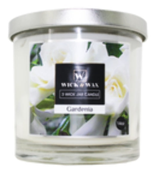 . Case of [12] 3-Wick Jar Candle - Gardenia .