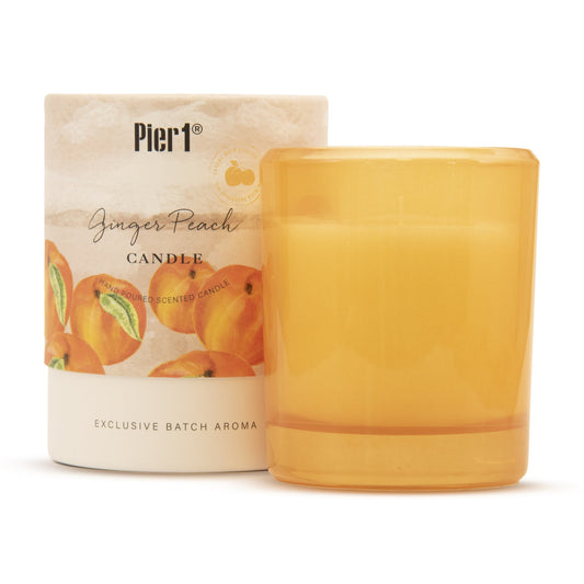 Pier 1 Ginger Peach 8oz Boxed Soy Candle - Decor44