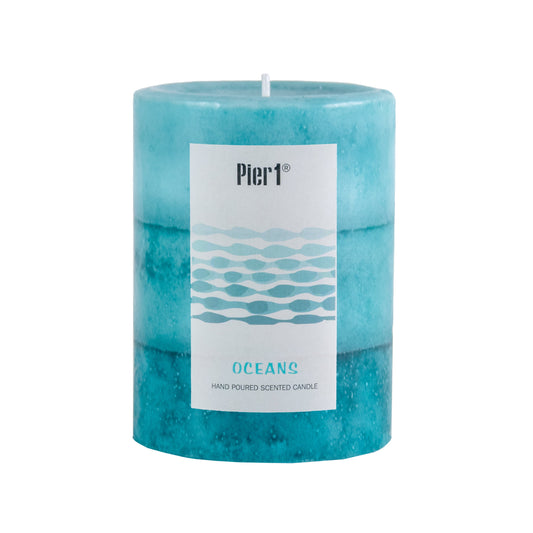 Pier 1 Oceans® 3x4 Layered Pillar Candle - Decor44
