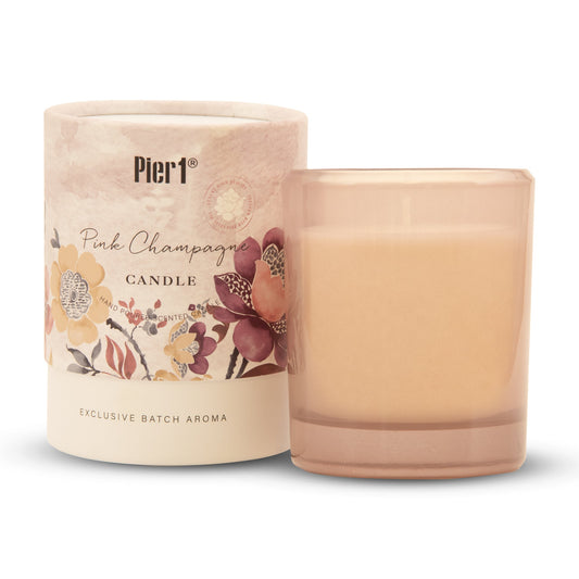 Pier 1 Pink Champagne 8oz Boxed Soy Candle - Decor44